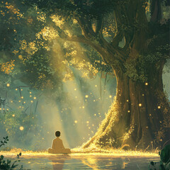 Buddha under the Bodhi tree