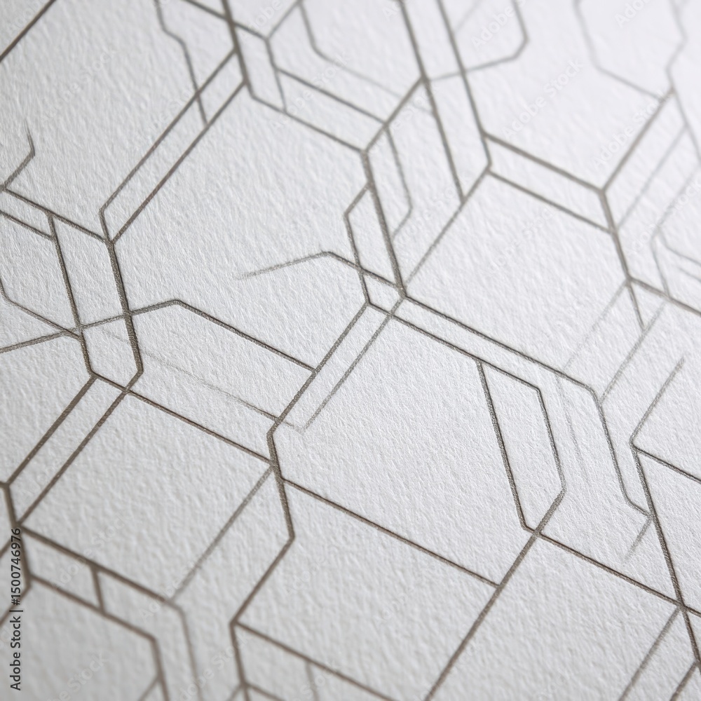 Poster geometric pattern of intersecting lines on a textured surface.