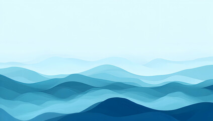 Abstract Blue Mountain Landscape