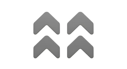 Gray Arrow Pattern in Square on Transparent Backdrop