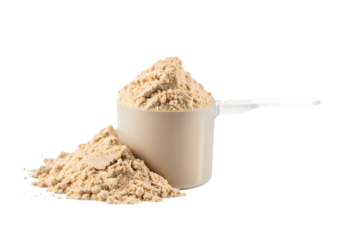 Whey Protein Powder Benefits Uses  Best Brands isolated on transparent background