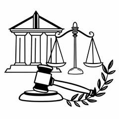 Golden scales of justice symbolize legal balance and financial equality