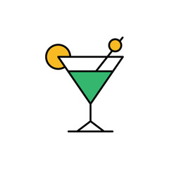 Cocktail  Icon vector stock illustration
