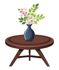 classic brown table vibrant floral display