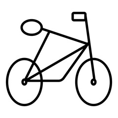 : Outlines a bicycle with its frame, wheels, and handlebars, representing personal mobility or cycling.