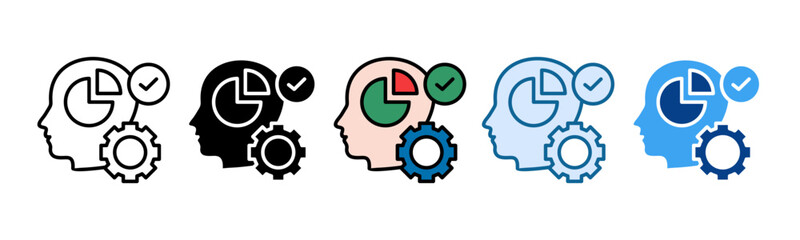 Psychometric test Icon Set Multiple Style Collection