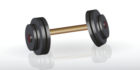 Weight Training Dumbbell Kits isolated on the floor, vector illustration design background