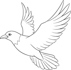 Obraz premium Stylized bird soars gracefully as it takes flight in a minimalist drawing