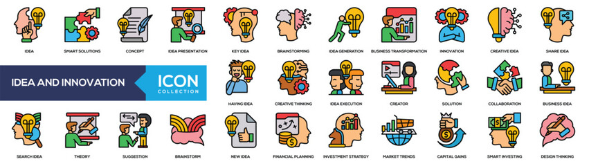 Idea And Innovation Icon Collection