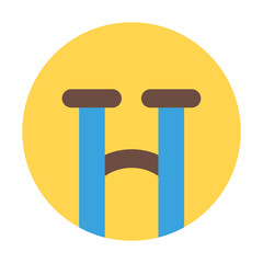 Crying Face Emoticon