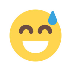 Fototapeta premium embarrassed face emoticon