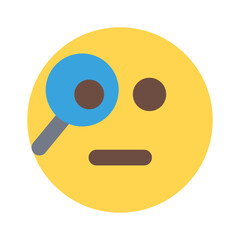 face of curiosity emoticon