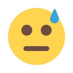 Fototapeta premium panicked face emoticon