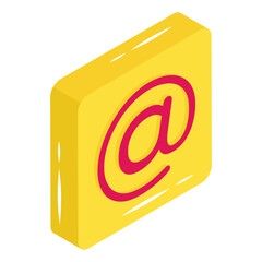 A creative design icon of arroba