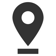 Map pin logo symbol black