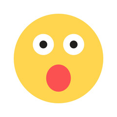surprised face emoticon