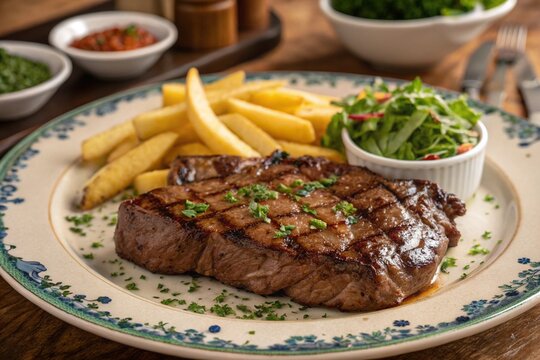 Bife de chorizo femous food in Argentina.