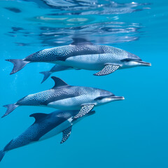 Naklejka premium Atlantic spotted dolphins