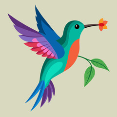 Obraz premium bird with flower