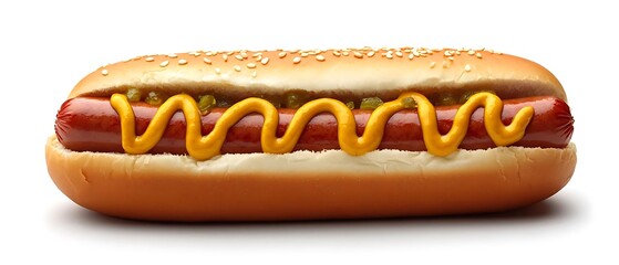 Hot dog with mustard, relish. Food photo (1)