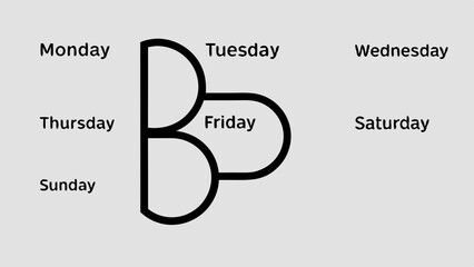 weekdays vector abstract background