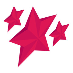 A premium download icon of glowing stars