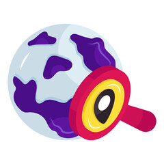 Creative design icon of search global location 