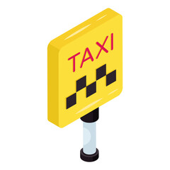 Perfect design icon of taxi board 