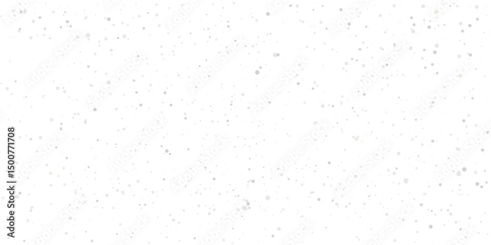 Poster Seamless realistic falling snow or snowflakes pattern isolated on transparent background. Vector Christmas border. Hand drawn falling snow, dot snowflakes, specks, splash, spray paint winter texture.
