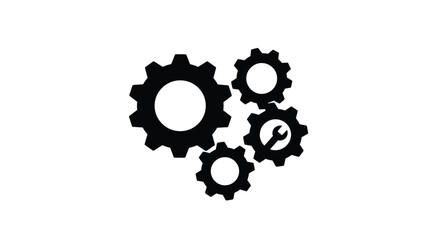gears on white background