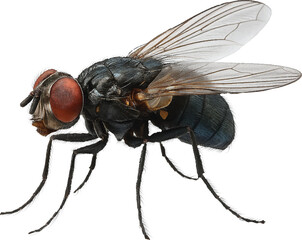 Realistic 4K Fly Illustration