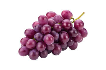 Fototapeta premium A juicy bunch of Crimson Seedless Grapes on a transparent background, Generative AI