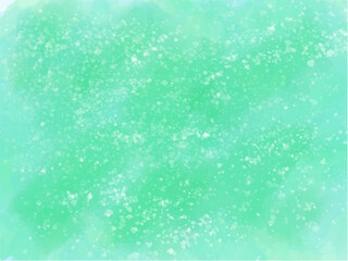 新緑や水面のイメージの背景素材。水彩風テクスチャー。キラキラしたしぶき。スプラッシュ。
