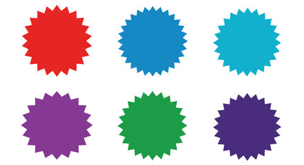 set of colorful stickers