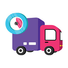 Delivery Time Vector style icon. Eps 10 file