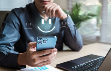 Satisfaction review feedback service quality. Customer service survey assessment. Evaluation rating.