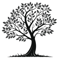Obraz premium vector tree silhouette