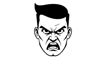 angry person face vector illustration