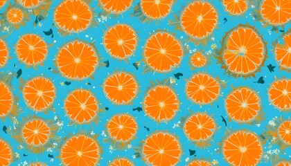 Orange Wallpaper Pattern Vibrant Seamless Design for Interior and Digital Use
