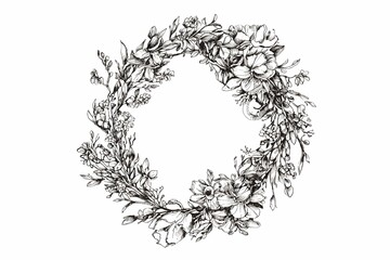 This whimsical floral wreath is a garden&rsquo;s hug, perfect for brightening up any project.
