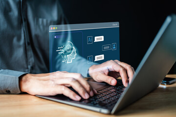 Artificial intelligence analysis algorithm technology. Ai analyst machine learning. Artificial intelligence.