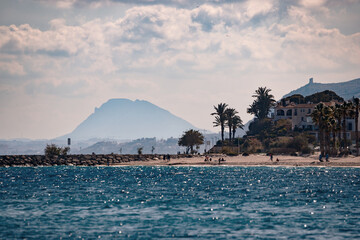 Villajoyosa beach with Alicante in the background