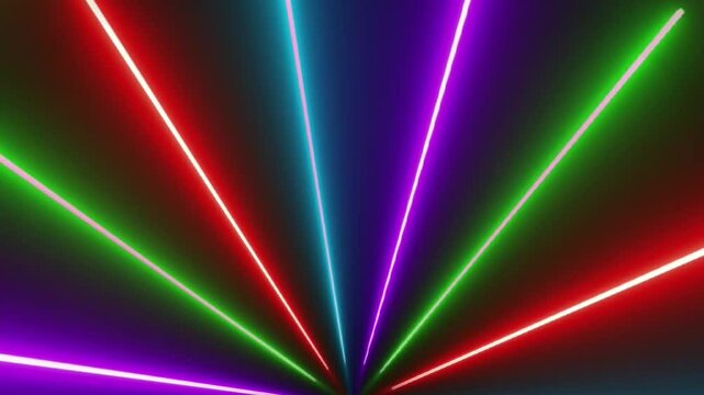 colorful rotating strobe light effect on dark background