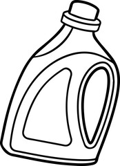 mobil jar outline vector illustration, coloring book page line art