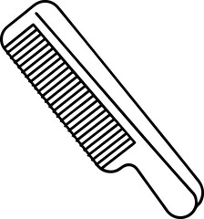 comb line art, black outline, vector and illustration, coloring book pag