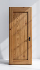 Wooden door with natural finish, showcasing smooth texture and elegant design