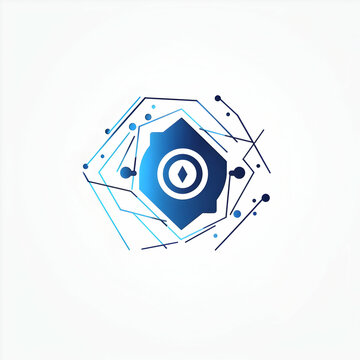 Abstract Blue Tech Illustration