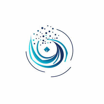Abstract Blue Swirl Illustration