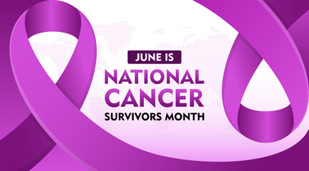 Obraz premium National Cancer Survivors Month background. observed every year in June. Holiday concept. Suitable for banner, card, poster, placard, template
