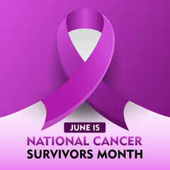 National Cancer Survivors Month background. observed every year in June. Holiday concept. Suitable for banner, card, poster, placard, template